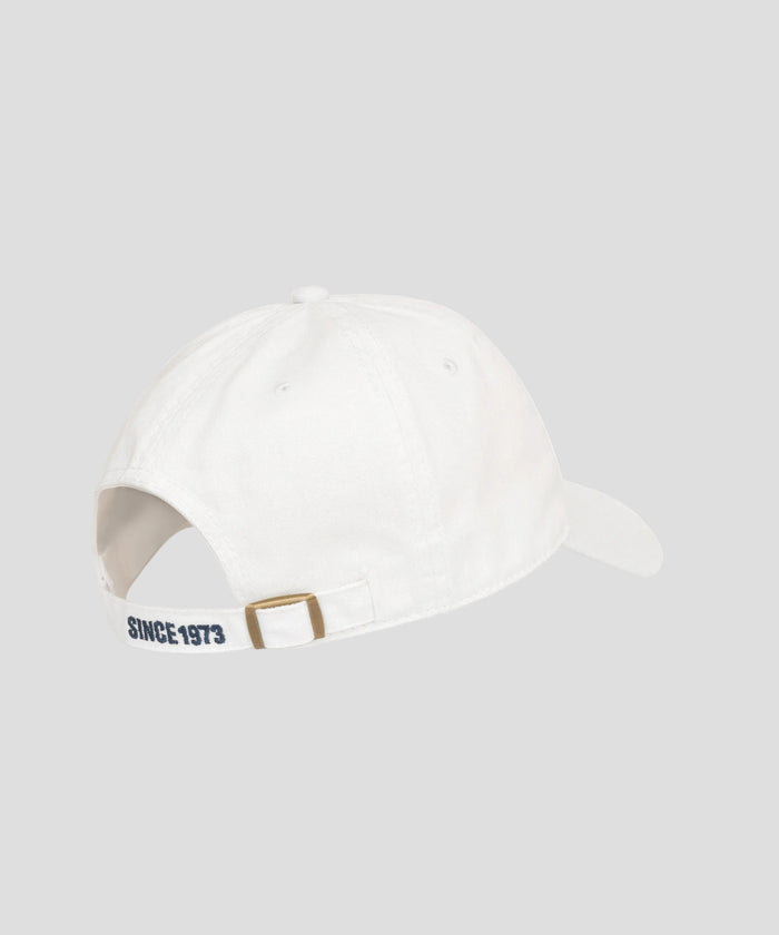 Dad Hat in White Navy