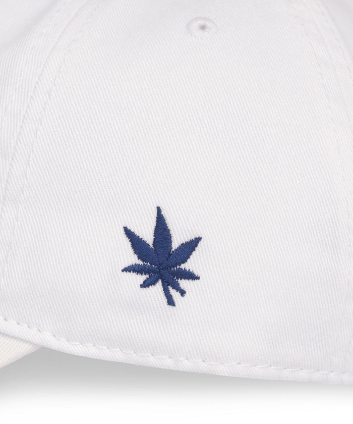 Dad Hat in White Navy