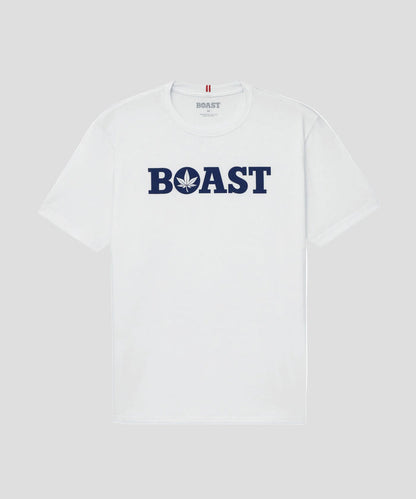 Tee in White Navy