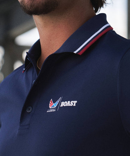 BOAST x Volition Tipped Performance Pique Polo