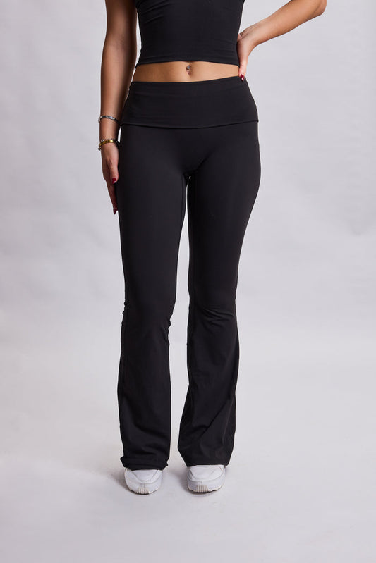 CALA LOW-RISE FLARE LEGGINGS BLACK