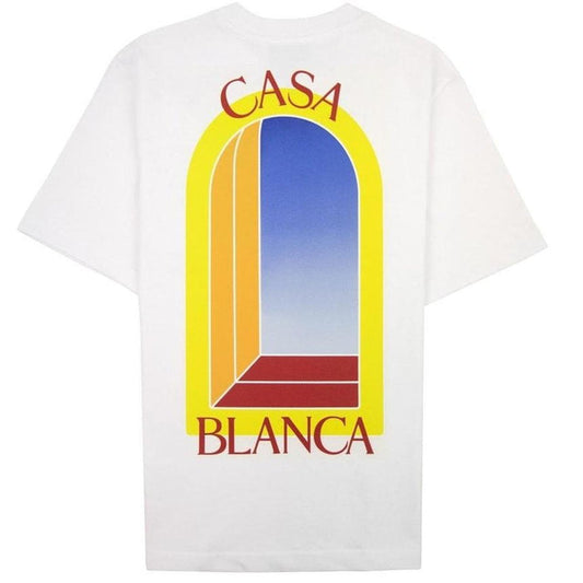 Casablanca White and Multicoloured L’Arche De Jour Graphic Short Sleeve T-Shirt