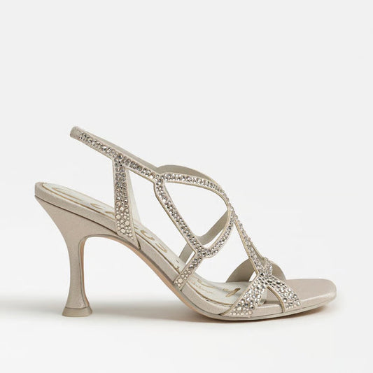Circus NY by Sam Edelman Louisa Strappy Heel Sandal in Sea Shell Satin