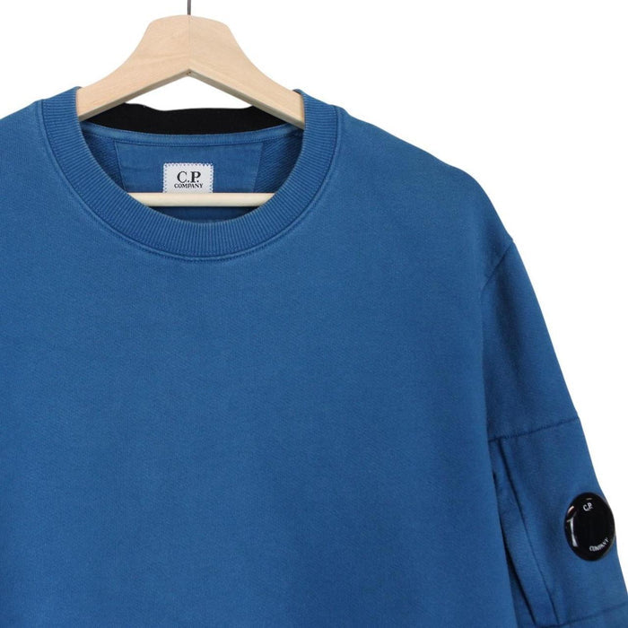CP Company Blue Goggle Lens Cotton Sweatshirt Jumper