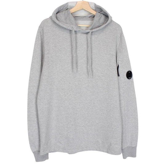CP Company Grey Lens Cotton Hoodie Jumper