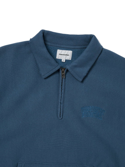 Damaged Half Zip Polo Sweatshirt