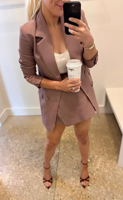 Dark Taupe Klara Skort - Amor Lafayette