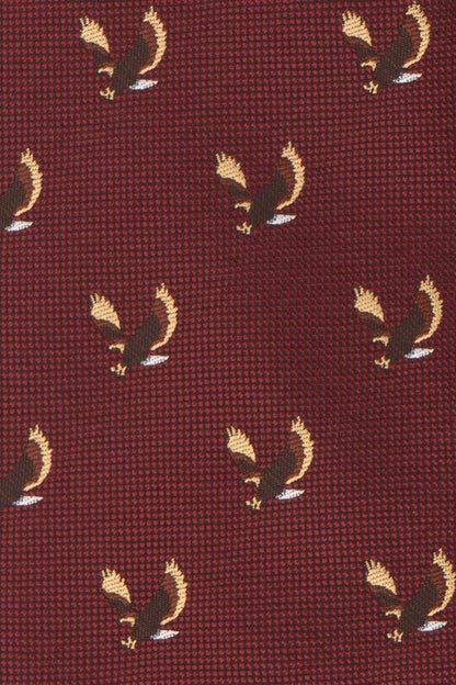 Eagle Red tie with classic design, perfect for weddings, office wear, and formal occasions.