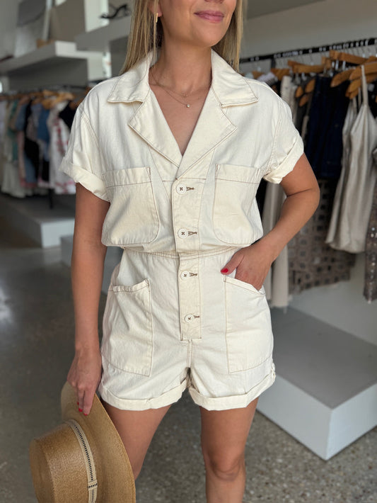 Ecru Parker Romper