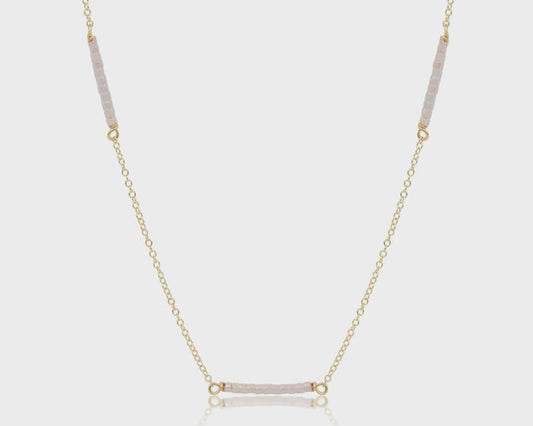 Enewton 15" choker simplicity chain gold - hope bliss - silky white