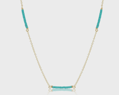 Enewton 15" choker simplicity chain gold - hope bliss - turquoise
