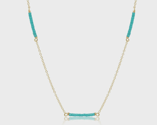 Enewton 15" choker simplicity chain gold - hope bliss - turquoise