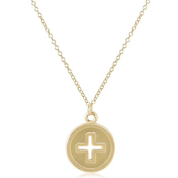 enewton 16" necklace gold - signature cross gold disc