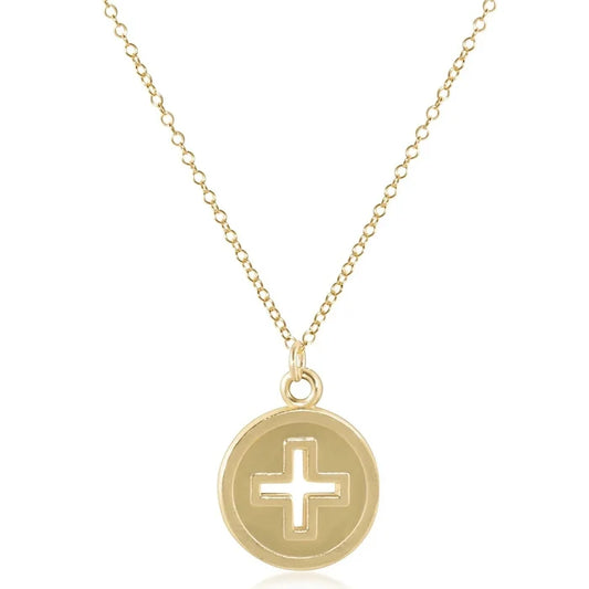 enewton 16" necklace gold - signature cross gold disc