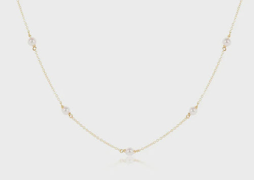 enewton 17” Simplicity Chain Gold-Classic 6mm Pearl