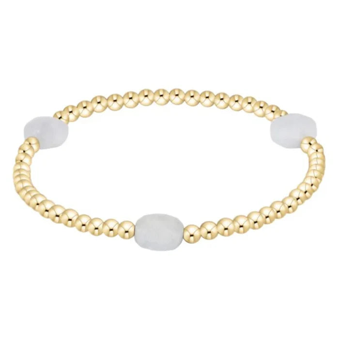 enewton 6.25" Admire Gem 3mm Gold Bracelet in Aquamarine