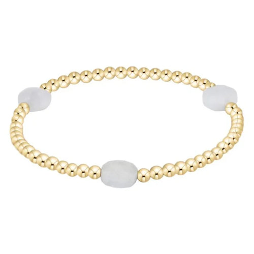 enewton 6.25" Admire Gem 3mm Gold Bracelet in Aquamarine