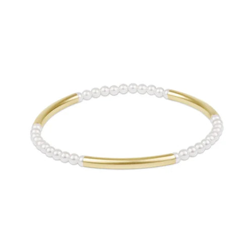 enewton 6.25" Bliss Bar Pattern Pearl 3mm Bracelet