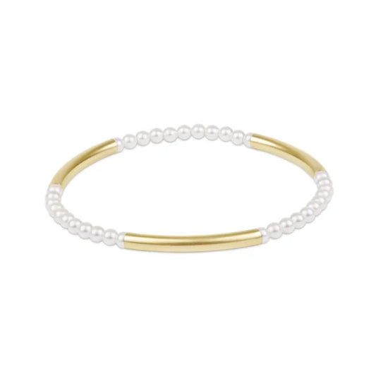 enewton 6.25" Bliss Bar Pattern Pearl 3mm Bracelet