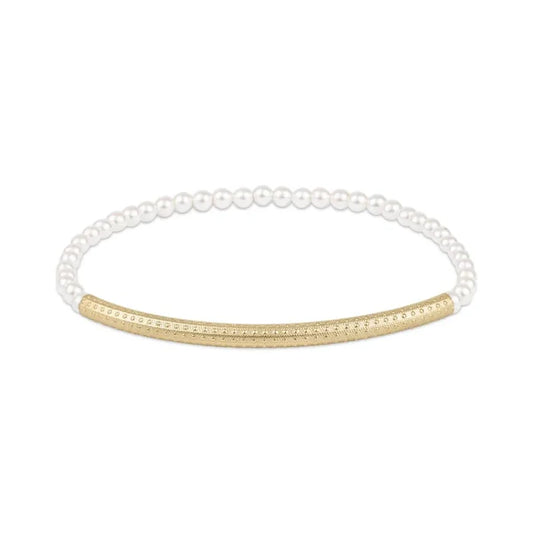 enewton 6.25" Bliss Bar Textured Pearl 3mm Bracelet