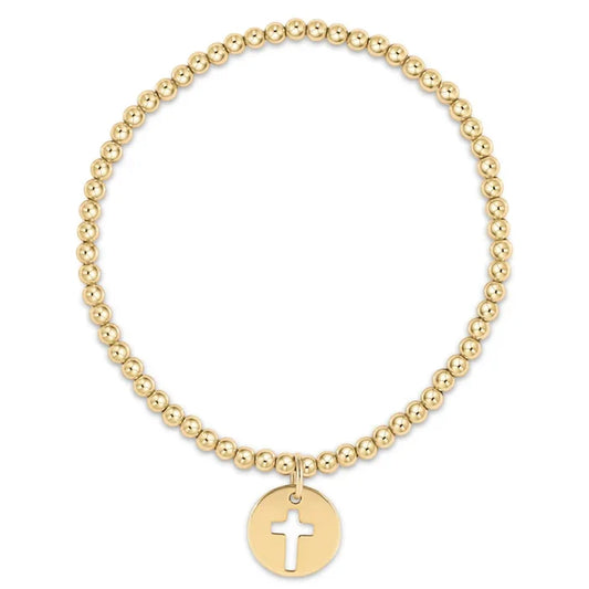 enewton 6.25" Classic Gold 3mm Bracelet - Blessed Gold Disc