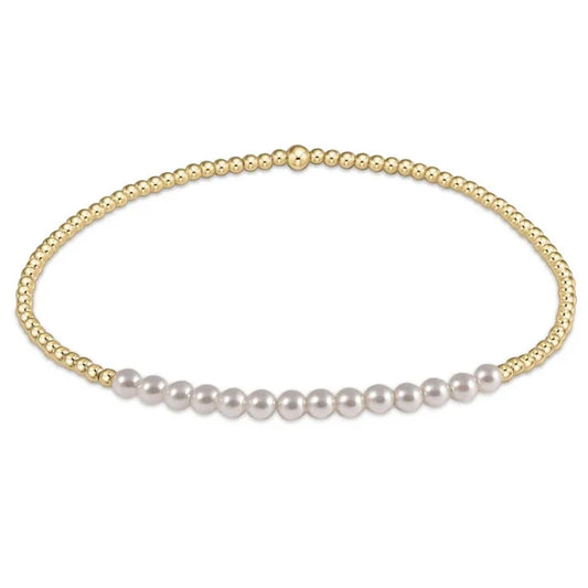 enewton 6.25" Gold Bliss Pearl 3mm Bracelet