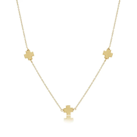enewton choker simplicity chain gold - signature cross gold