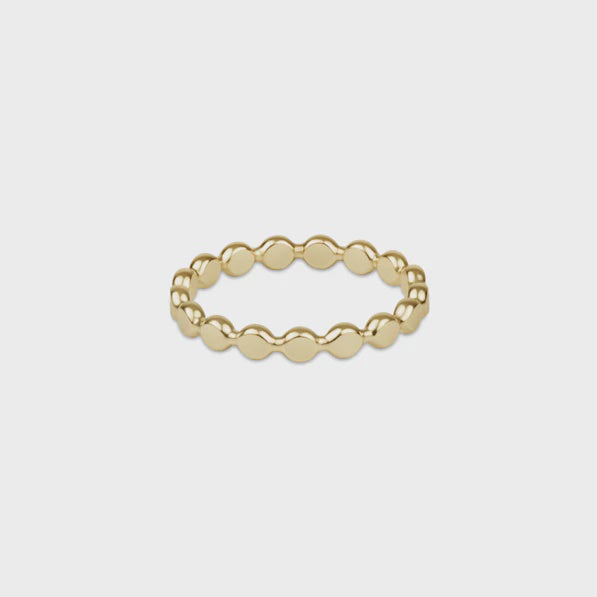 enewton Classic Gold 2.5mm Beaded Disc Ring