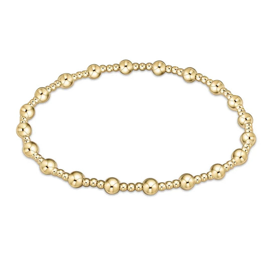 enewton egirl classic sincerity pattern 4mm bead bracelet- gold