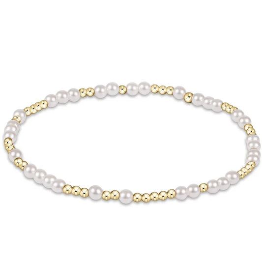 enewton egirl  hope unwritten 3mm bead bracelet - pearl