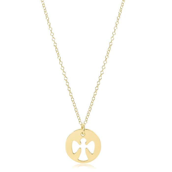 enewton enewton 16" necklace gold - guardian angel gold disc
