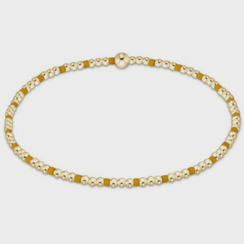 Enewton Gameday Hope Sincerity Pattern 2mm Bead Bracelet- Golden Yellow