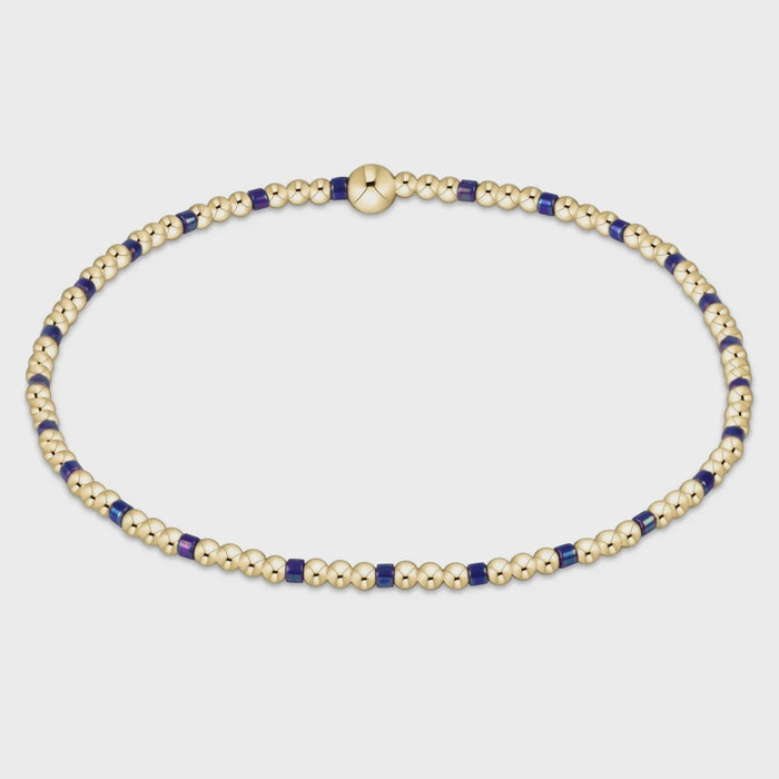 Enewton Gameday Hope Sincerity Pattern 2mm Bead Bracelet- Matte Navy