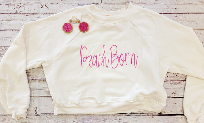 Fancy Peach Born Crewneck