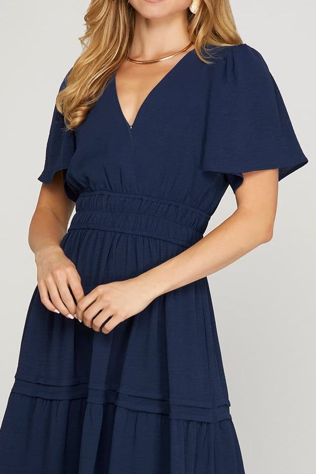 Fashionably Late Dress Navy