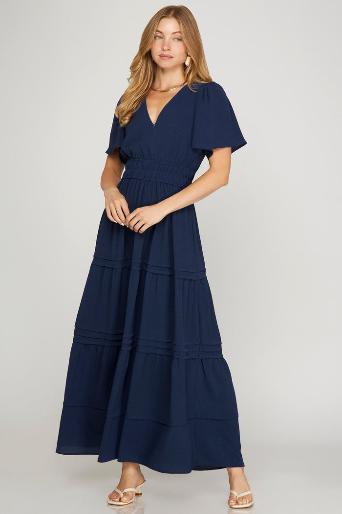 Fashionably Late Dress Navy