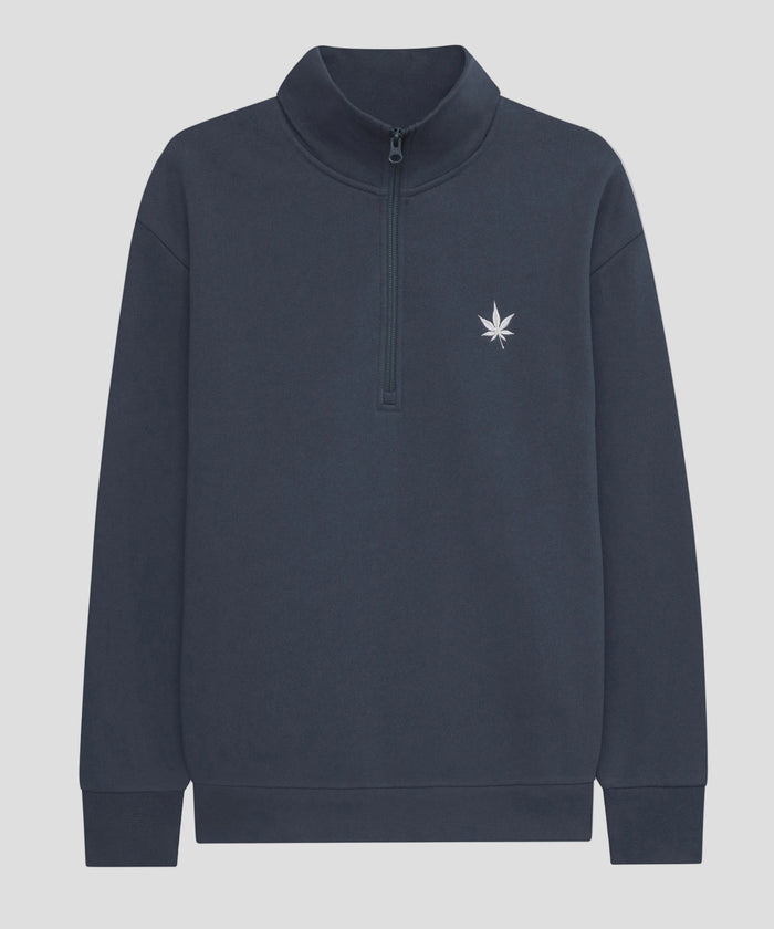 Fleece Quarter Zip in Vintage Blue