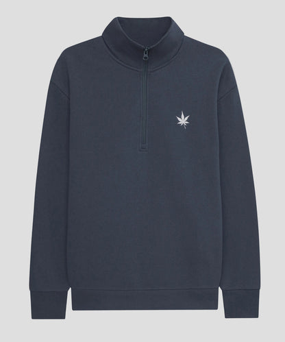 Fleece Quarter Zip in Vintage Blue