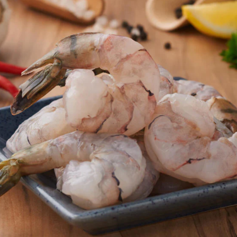 Fresh Cleaned Jumbo Prawns (500g) – Large Size Fresh Prawns, Peeled Deveined Tail On & Ready to Cook 30pcs