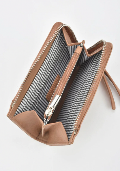 GABEE- Emmi RFID Safe Leather Small Zip Around Wallet