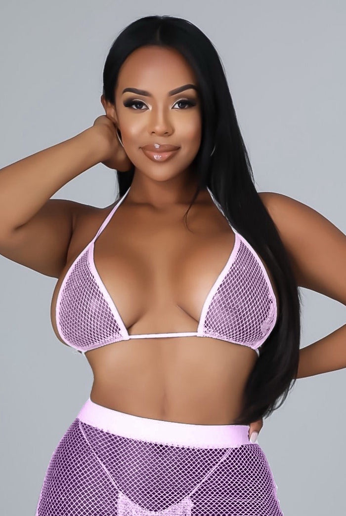 Hollywood - Matching Rhinestone Bra Top Biker Short Set