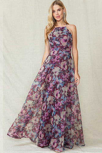 In-Store Only - Talulla Floral Dress in Plum