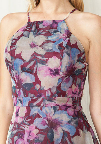 In-Store Only - Talulla Floral Dress in Plum