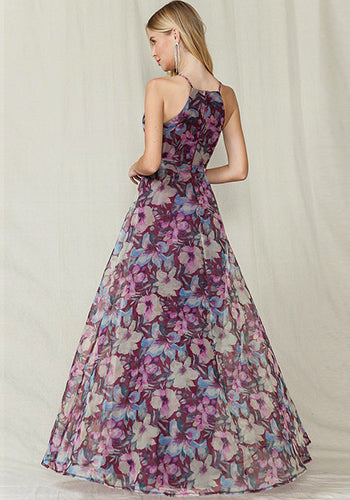 In-Store Only - Talulla Floral Dress in Plum