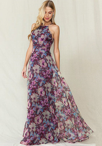 In-Store Only - Talulla Floral Dress in Plum