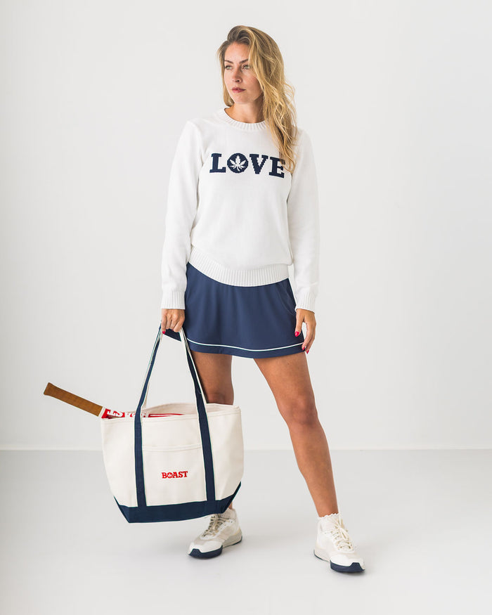 "LOVE" Sweater in White