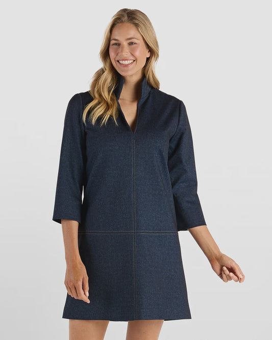 Jude Connally Callie Dress Jude Denim in Navy Saddle