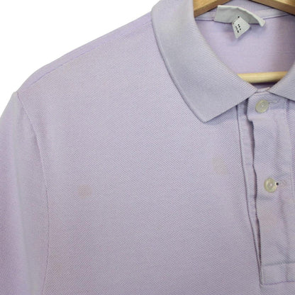 Lacoste lilac purple cotton polo shirt with embroidered crocodile logo and pocket.