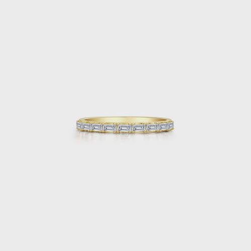Lafonn Gold Baguette Half-Eternity Band