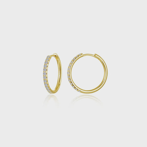 Lafonn Medium Alina Round Hoop Earrings